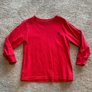 Polo by Ralph Lauren Kids Bright Red Long Sleeve Tee with Pony Logo